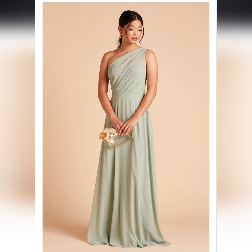 BIRDY GREY KIRA DRESS - Elegant One-Shoulder Green Dress